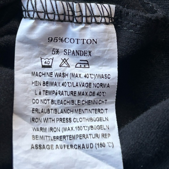 Women’s Large Black Long Sleeve Layering Crop with Handwoven Design Down Arms - Picture 8 of 11